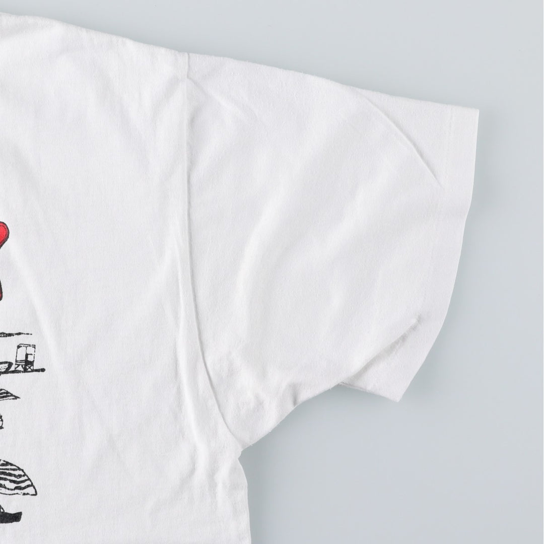 90'S Hanes HEAVYWEIGHT 50 cotton white type Vintage Second Hand