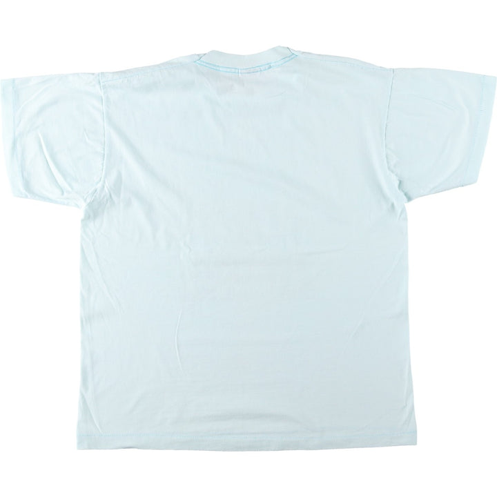 90'S Fruit of the Loom Best Dog Print T-Shirt, Men's Size L (approx.), Vintage cotton Blue type light blue Vintage Second Hand