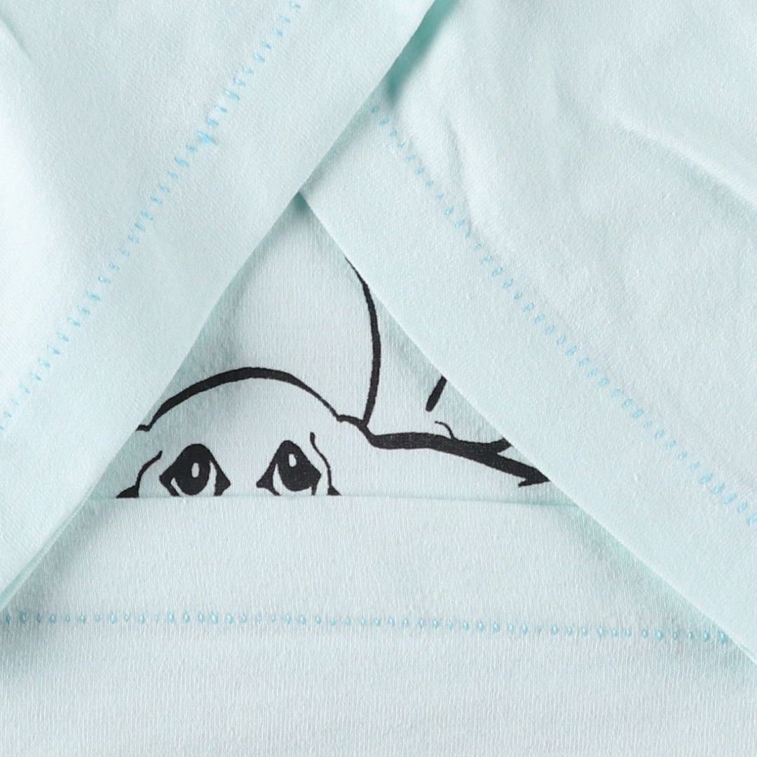 90'S Fruit of the Loom Best Dog Print T-Shirt, Men's Size L (approx.), Vintage cotton Blue type light blue Vintage Second Hand