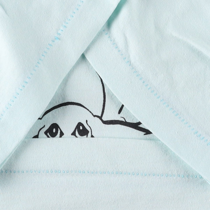 90'S Fruit of the Loom Best Dog Print T-Shirt, Men's Size L (approx.), Vintage cotton Blue type light blue Vintage Second Hand