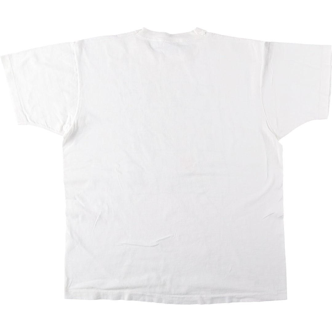 90'S Fruit of the Loom printed T-shirt, made in the USA, men's XL size, vintage cotton white type Vintage Second Hand
