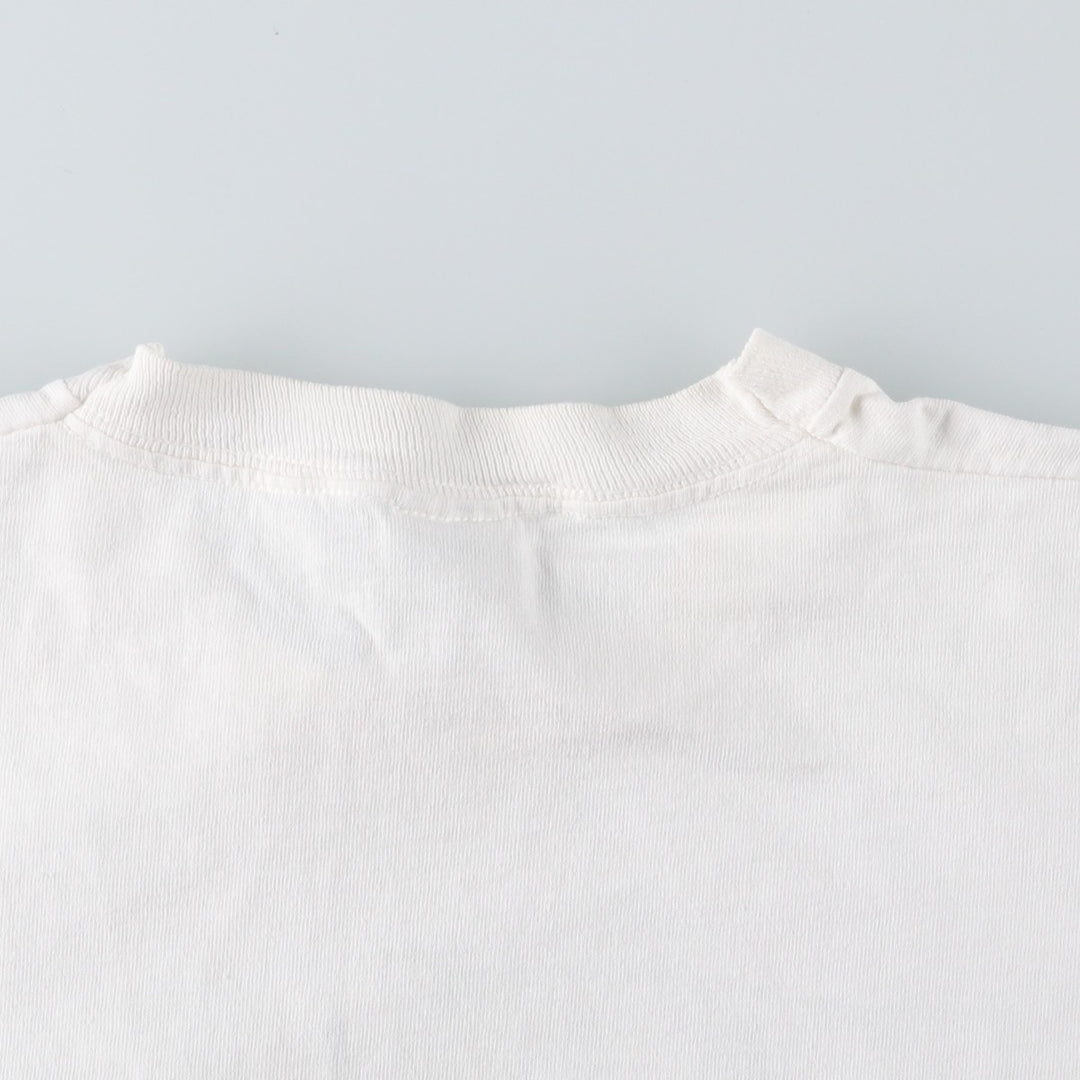 90'S Fruit of the Loom printed T-shirt, made in the USA, men's XL size, vintage cotton white type Vintage Second Hand