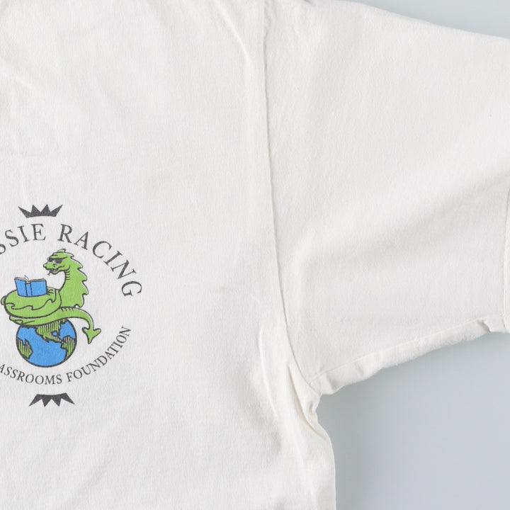 90'S ONEITA POWER-T Print T-Shirt, Men's Size L (Equivalent), Vintage cotton white type Vintage Second Hand
