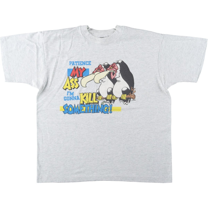 80's SCREEN STARS BEST Printed T-shirt Made in USA Men's XL Vintage cotton pale white type Vintage Second Hand