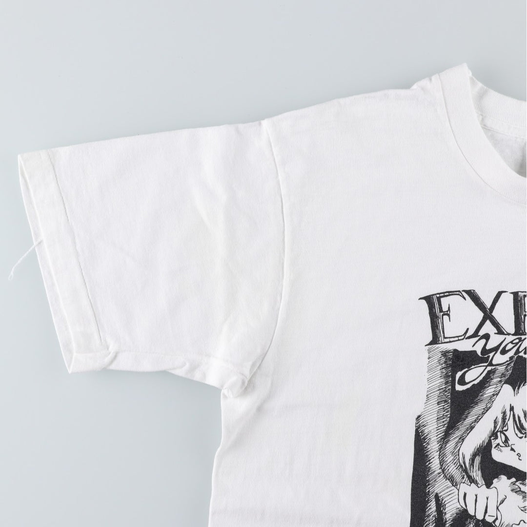 90'S Fruit of the Loom printed T-shirt, men's XL size, vintage cotton white type Vintage Second Hand