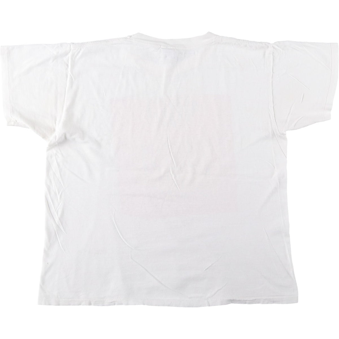 90'S Cal Cru Print T-Shirt, Made in USA, Men's Size L (Equivalent), Vintage cotton white type Vintage Second Hand