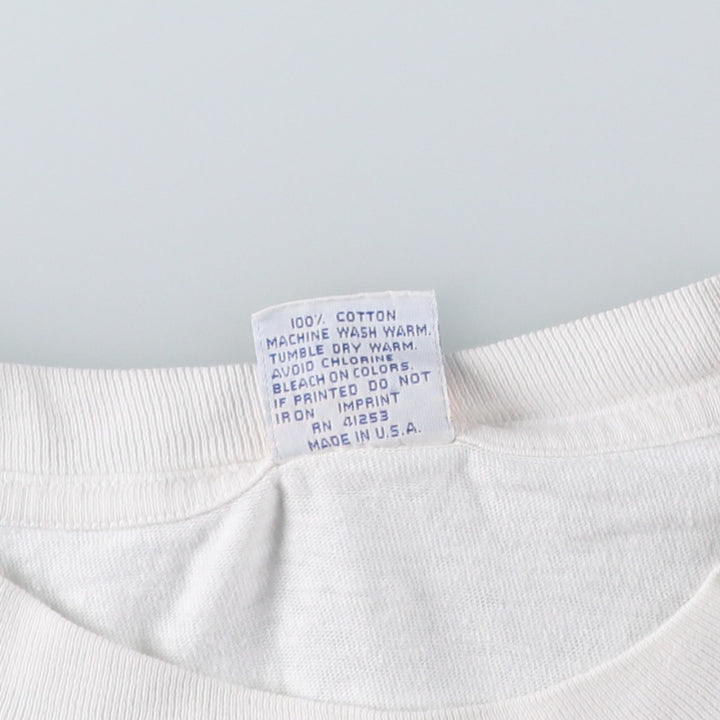 90'S Cal Cru Print T-Shirt, Made in USA, Men's Size L (Equivalent), Vintage cotton white type Vintage Second Hand