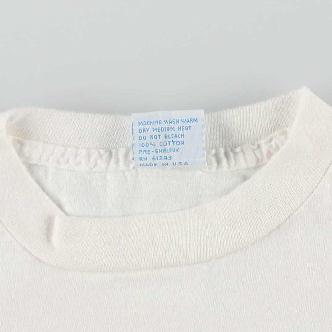 80s-90'S Alore Print T-Shirt, Made in USA, Men's XL equivalent, Vintage cotton white type Vintage Second Hand