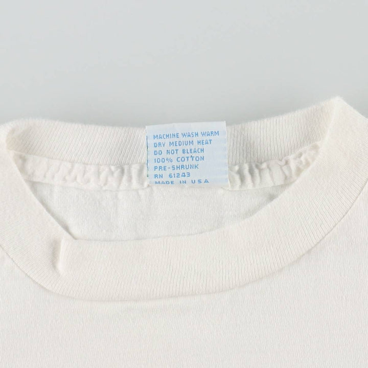 80s-90'S Alore Print T-Shirt, Made in USA, Men's XL equivalent, Vintage cotton white type Vintage Second Hand