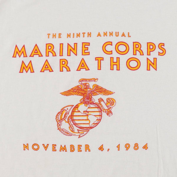 ~90'S Velva Sheen USMC (United States Marine Corps) Military Print T-Shirt, Men's XL (approx.), Vintage polyester white type Vintage Second Hand