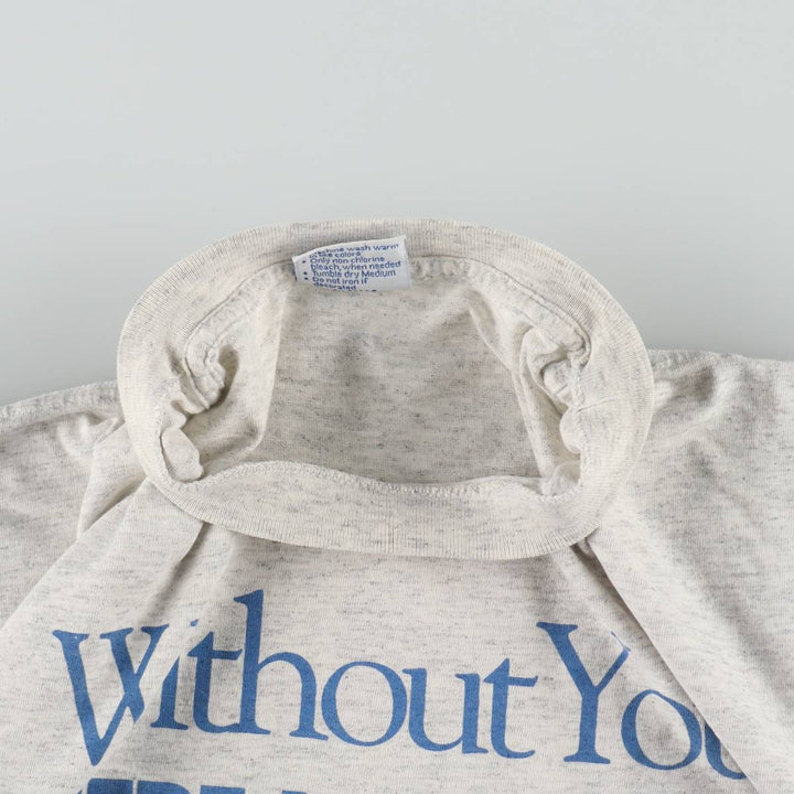 90'S All Sport Message Print T-Shirt, Made in USA, Men's XL (approx.), Vintage cotton gray type Vintage Second Hand