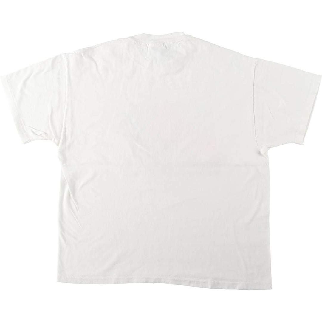 90'S Hanes BEEFY-T Printed T-shirt Made in USA Men's XL Vintage cotton white type Vintage Second Hand