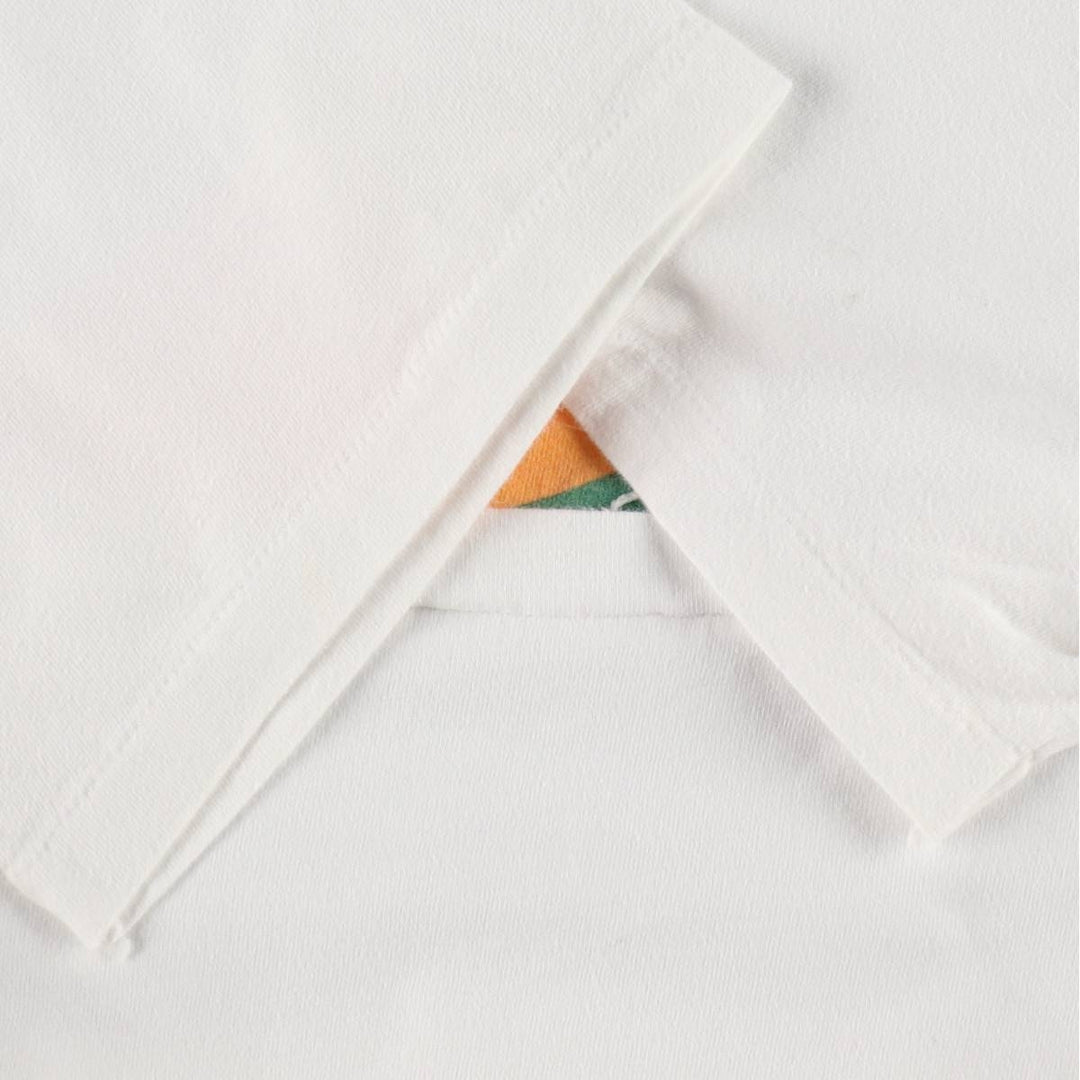 90'S Hanes BEEFY-T Printed T-shirt Made in USA Men's XL Vintage cotton white type Vintage Second Hand