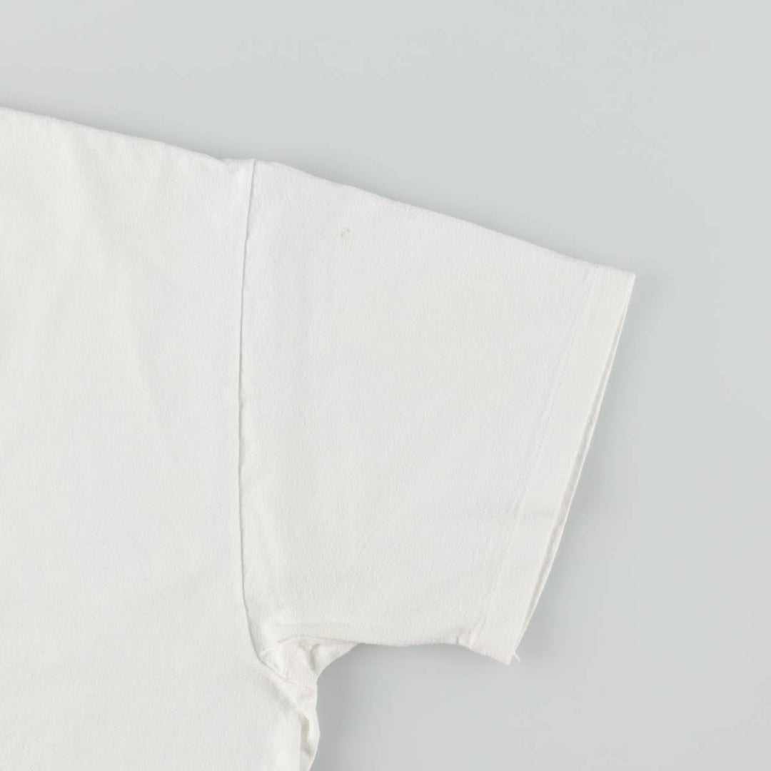 90'S Hanes BEEFY-T Printed T-shirt Made in USA Men's XL Vintage cotton white type Vintage Second Hand