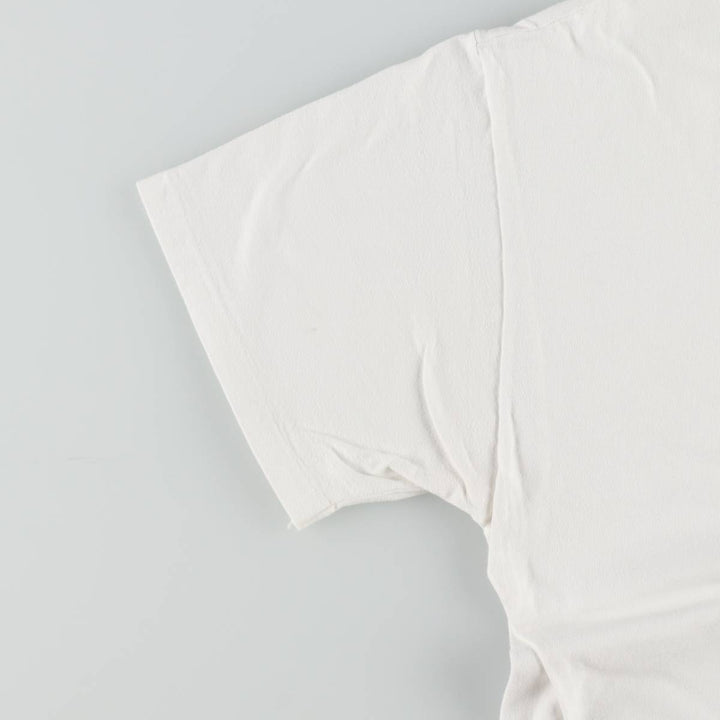90'S Hanes BEEFY-T Printed T-shirt Made in USA Men's XL Vintage cotton white type Vintage Second Hand