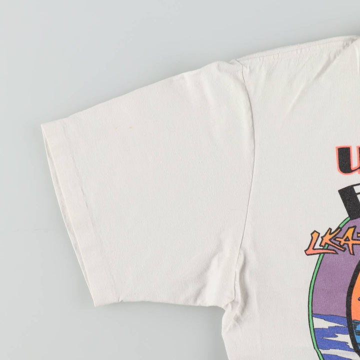 90'S BELTON Military Print T-Shirt, Made in USA, Men's XL equivalent, Vintage cotton white type Vintage Second Hand