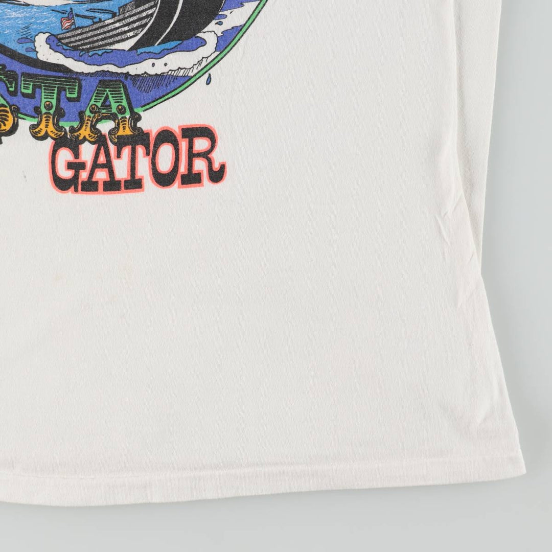 90'S BELTON Military Print T-Shirt, Made in USA, Men's XL equivalent, Vintage cotton white type Vintage Second Hand