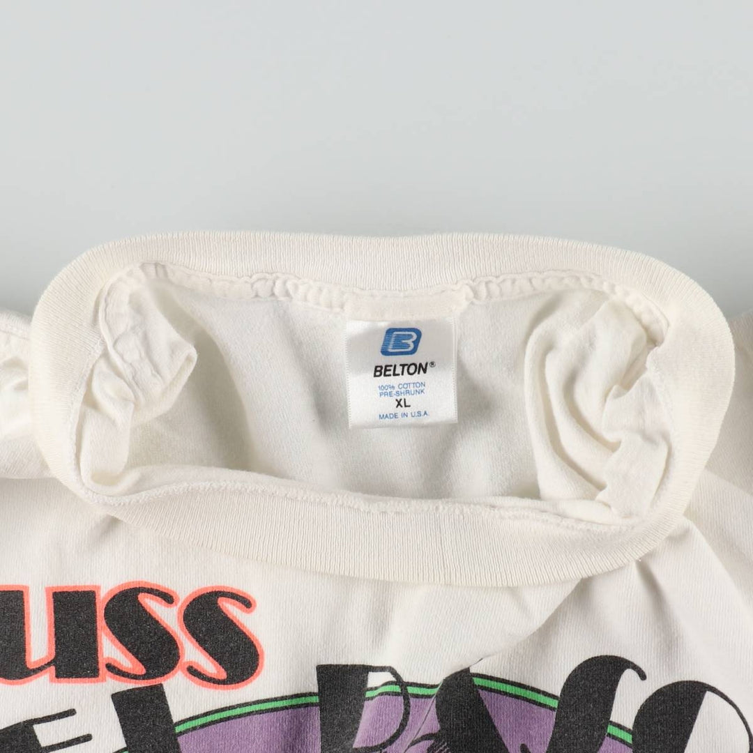 90'S BELTON Military Print T-Shirt, Made in USA, Men's XL equivalent, Vintage cotton white type Vintage Second Hand