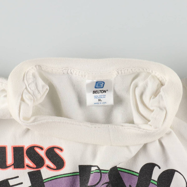 90'S BELTON Military Print T-Shirt, Made in USA, Men's XL equivalent, Vintage cotton white type Vintage Second Hand