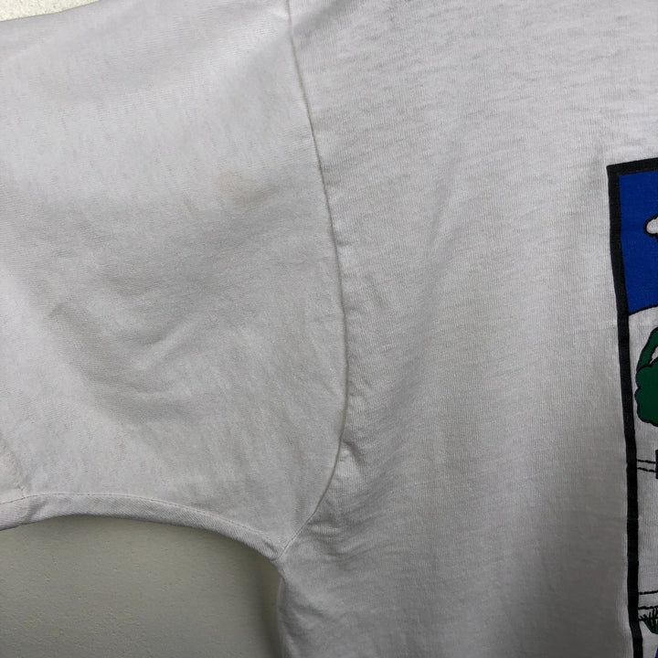90'S SCREEN STARS Printed T-shirt Made in USA Men's XL Vintage cotton white type Vintage Second Hand