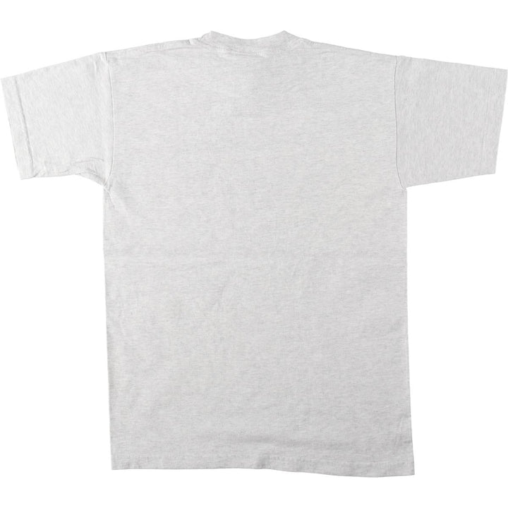 90'S UNION MADE Print T-Shirt, Made in USA, Men's Size M (Equivalent), Vintage cotton gray type Vintage Second Hand
