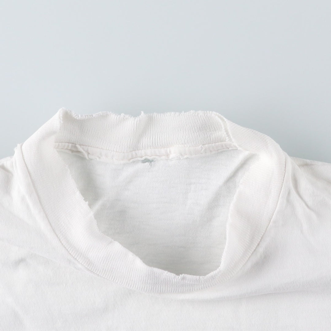 80'S JESUS CHRIST Message Print T-Shirt, Men's Size S (Equivalent), Vintage unclear white type Vintage Second Hand