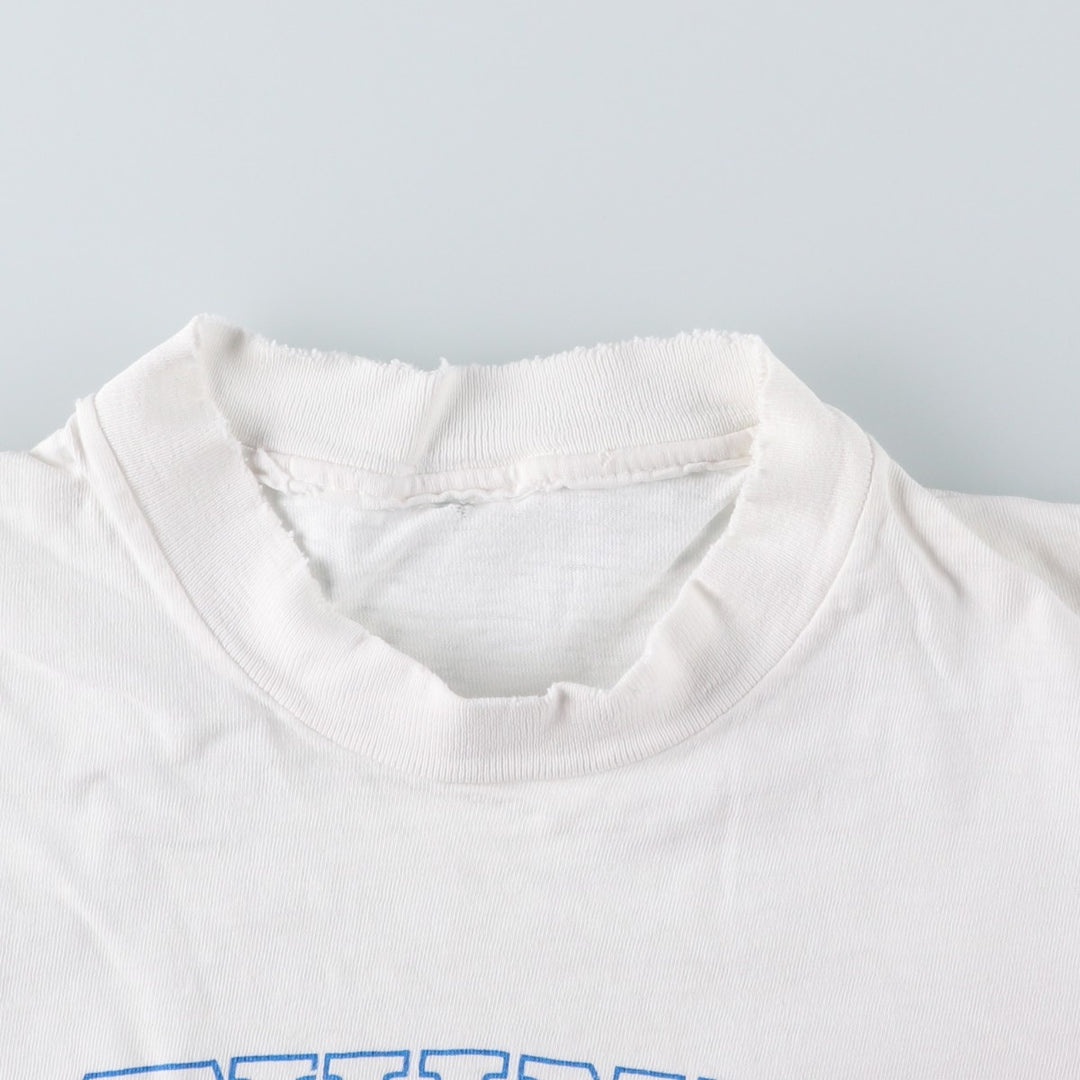80'S JESUS CHRIST Message Print T-Shirt, Men's Size S (Equivalent), Vintage unclear white type Vintage Second Hand