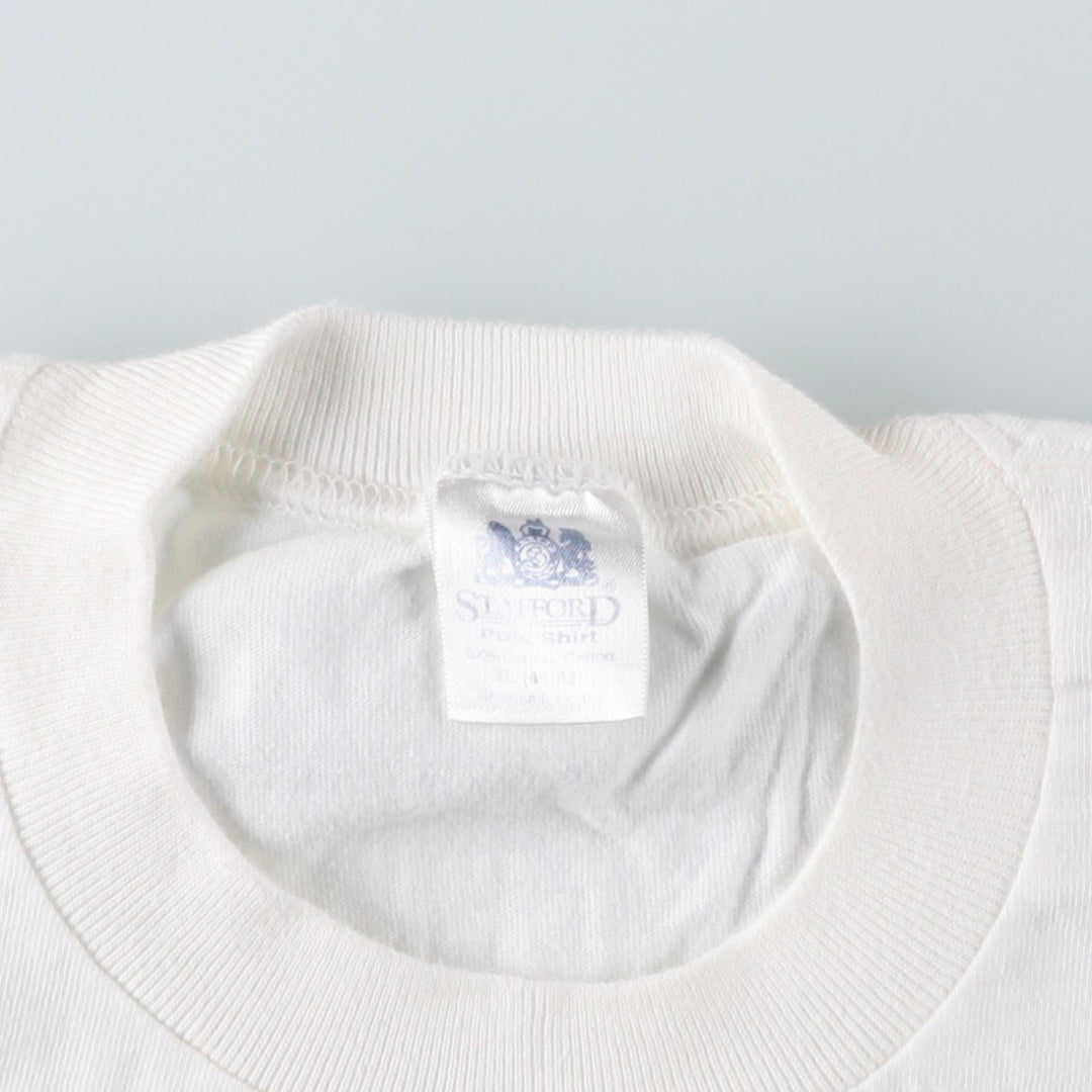 90'S Stafford Print T-Shirt, Made in USA, Men's Size XL (Equivalent), Vintage cotton white type Vintage Second Hand