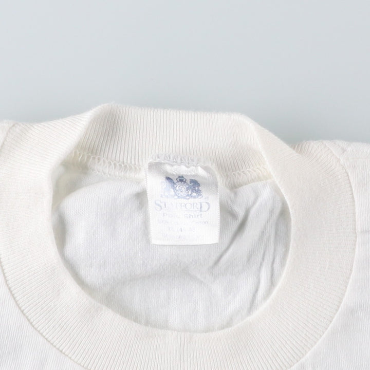 90'S Stafford Print T-Shirt, Made in USA, Men's Size XL (Equivalent), Vintage cotton white type Vintage Second Hand