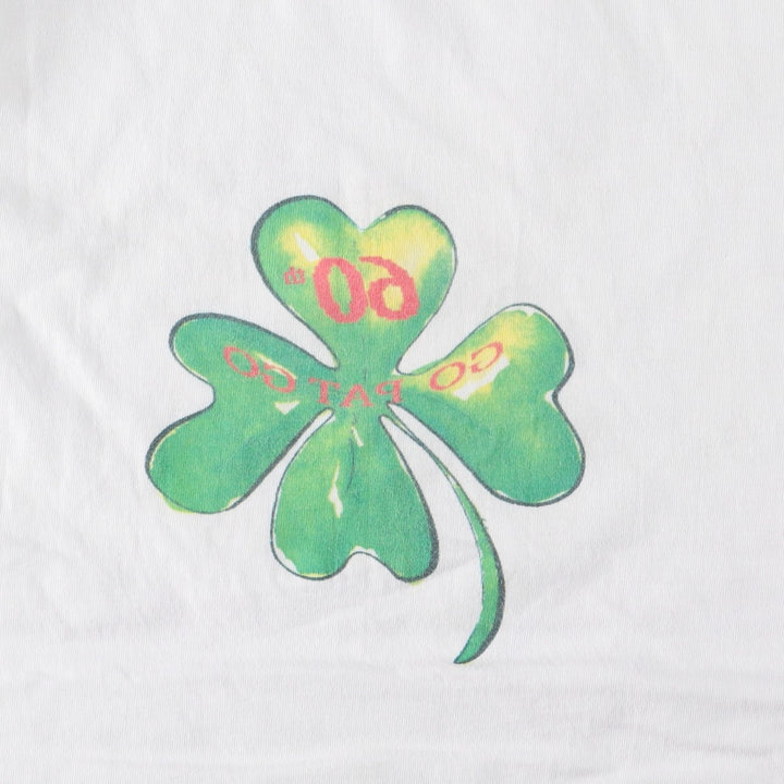 90'S Stafford Print T-Shirt, Made in USA, Men's Size XL (Equivalent), Vintage cotton white type Vintage Second Hand