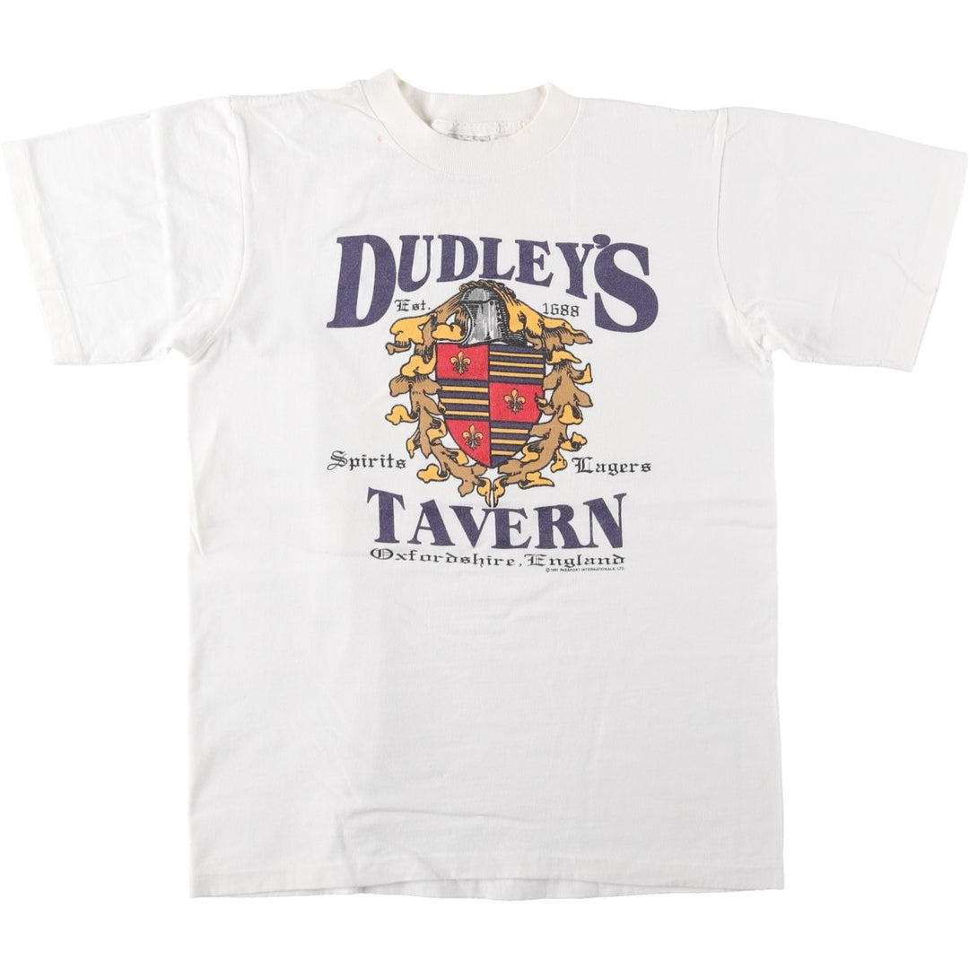 90'S ONEITA Print T-Shirt, Made in USA, Men's Size M (Equivalent), Vintage cotton white type Vintage Second Hand