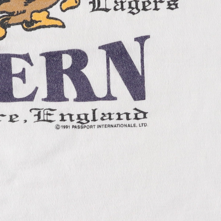 90'S ONEITA Print T-Shirt, Made in USA, Men's Size M (Equivalent), Vintage cotton white type Vintage Second Hand