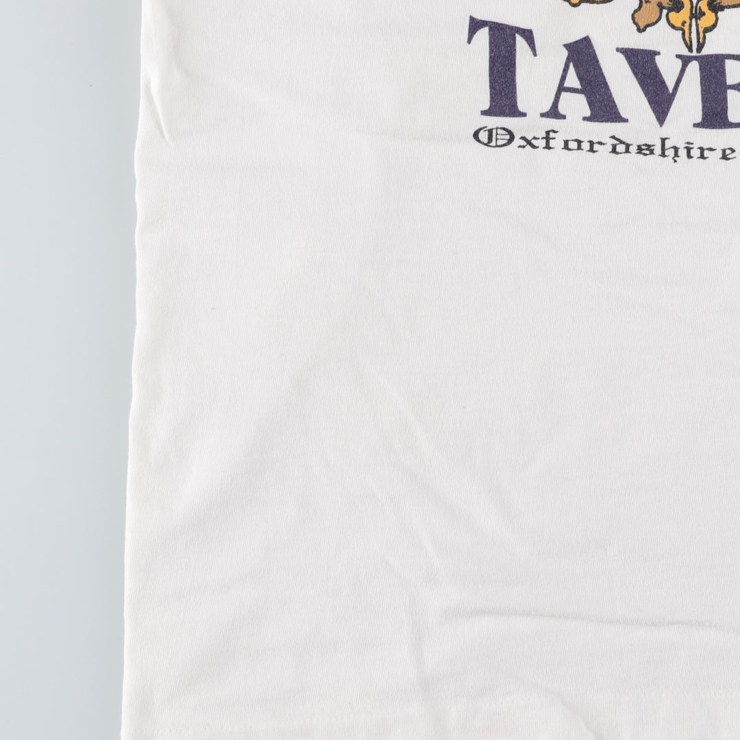 90'S ONEITA Print T-Shirt, Made in USA, Men's Size M (Equivalent), Vintage cotton white type Vintage Second Hand