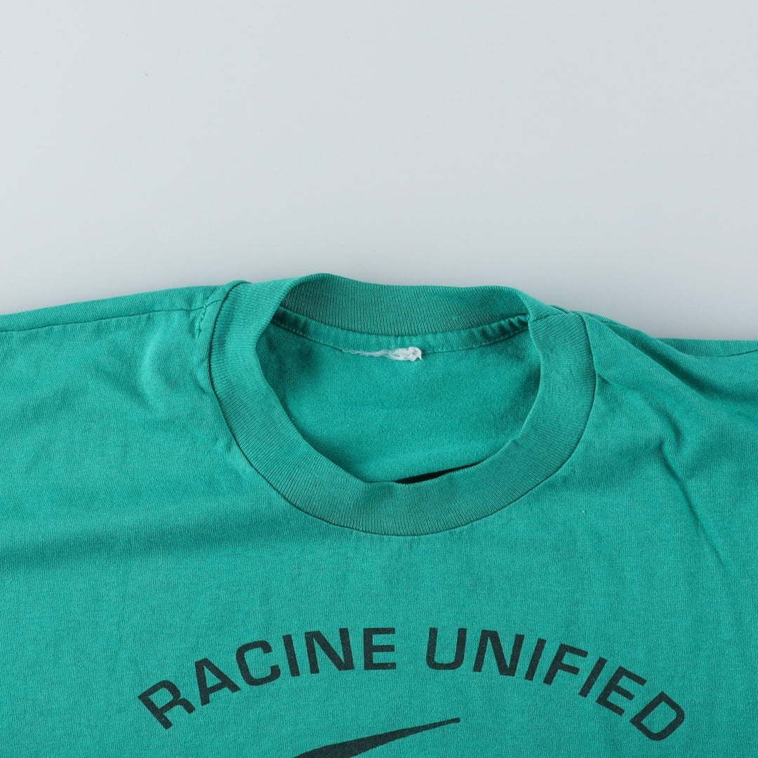 90'S Vintage Printed T-Shirt, Men's M Size unclear green type Vintage Second Hand