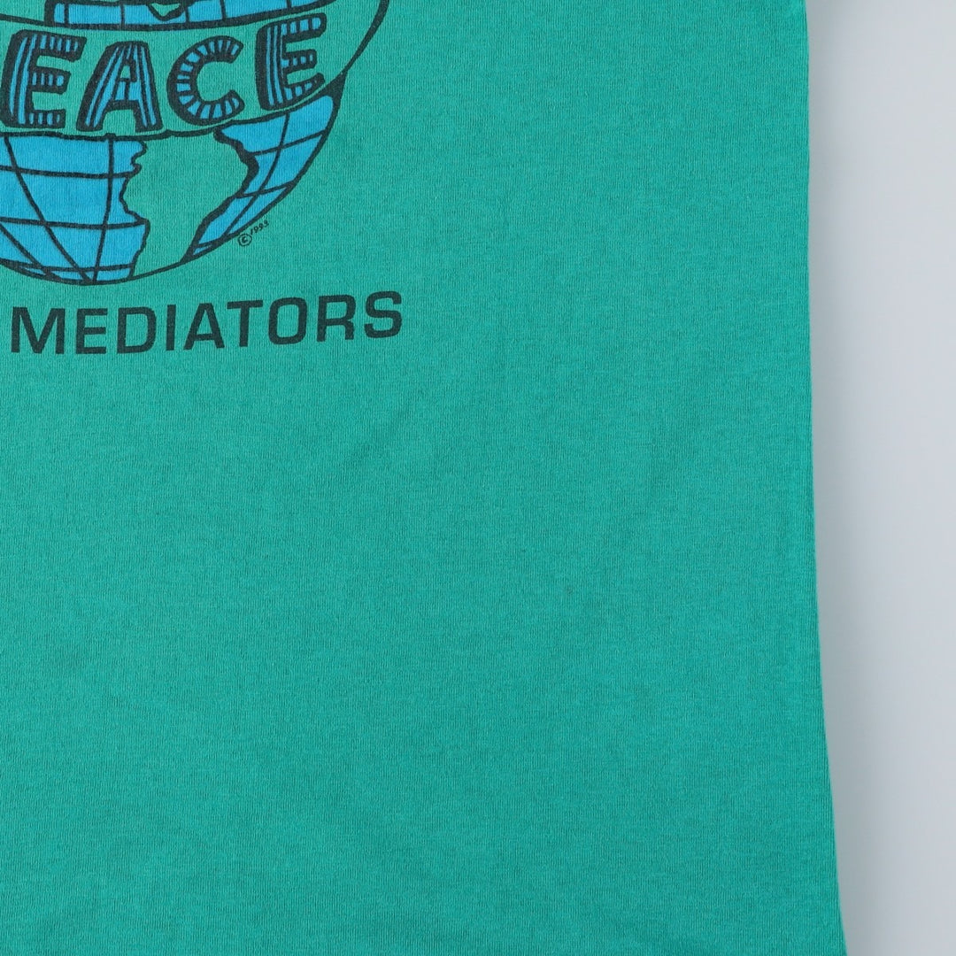 90'S Vintage Printed T-Shirt, Men's M Size unclear green type Vintage Second Hand