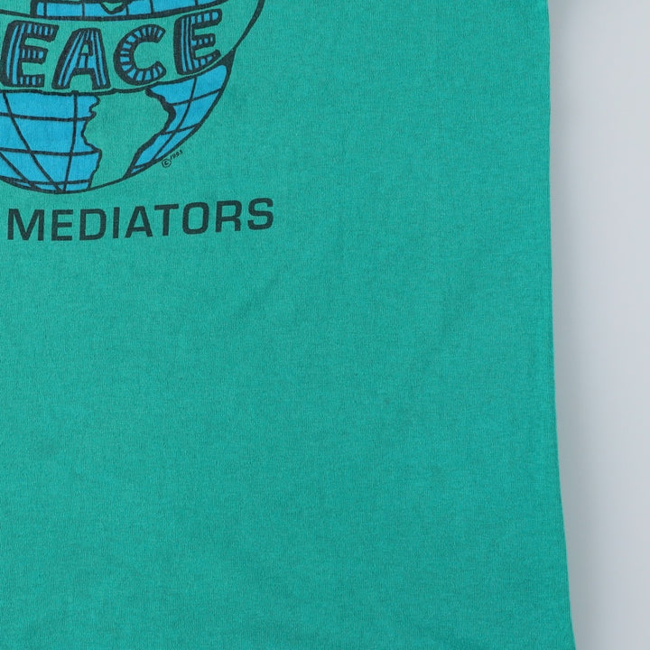 90'S Vintage Printed T-Shirt, Men's M Size unclear green type Vintage Second Hand
