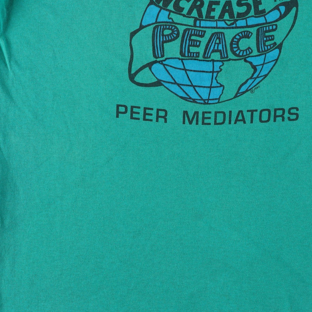 90'S Vintage Printed T-Shirt, Men's M Size unclear green type Vintage Second Hand