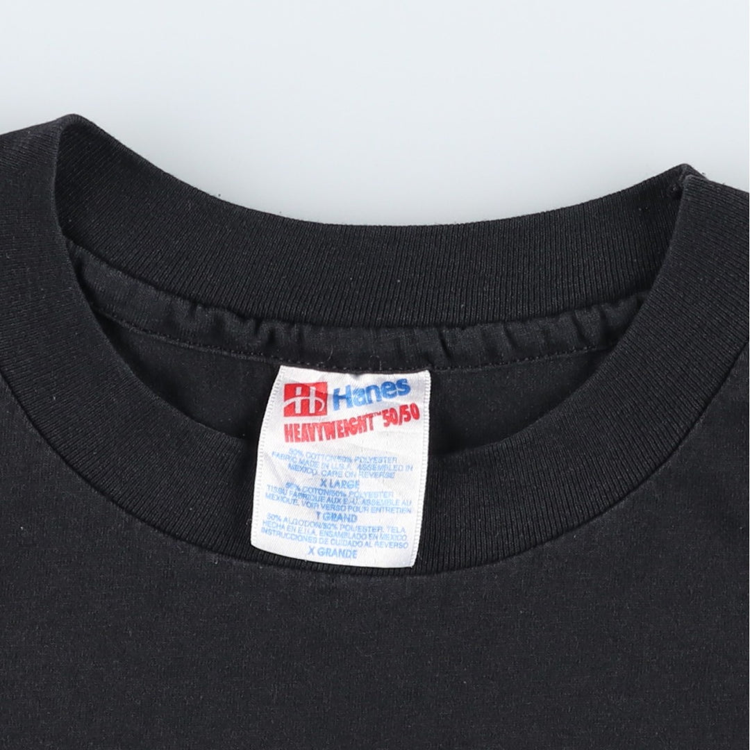 90'S Hanes HEAVYWEIGHT 50 cotton black type Vintage Second Hand