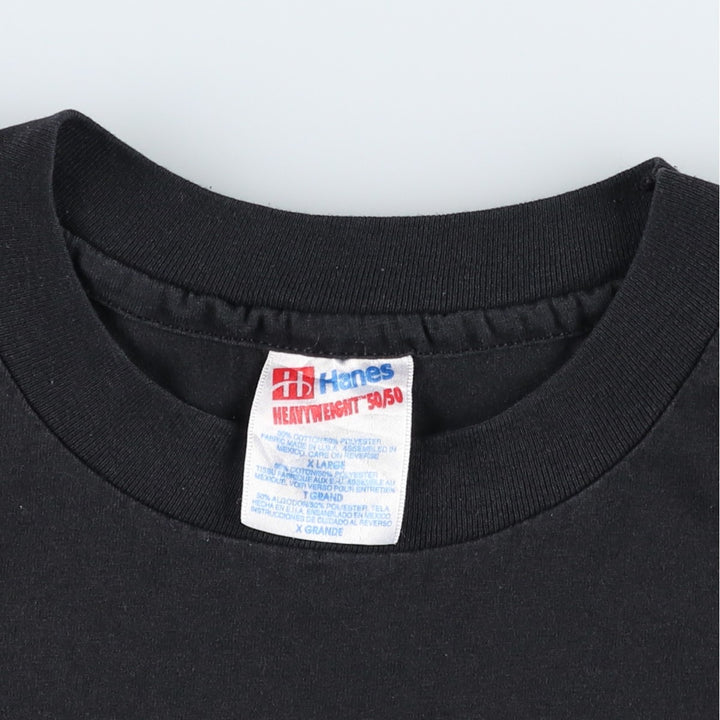 90'S Hanes HEAVYWEIGHT 50 cotton black type Vintage Second Hand