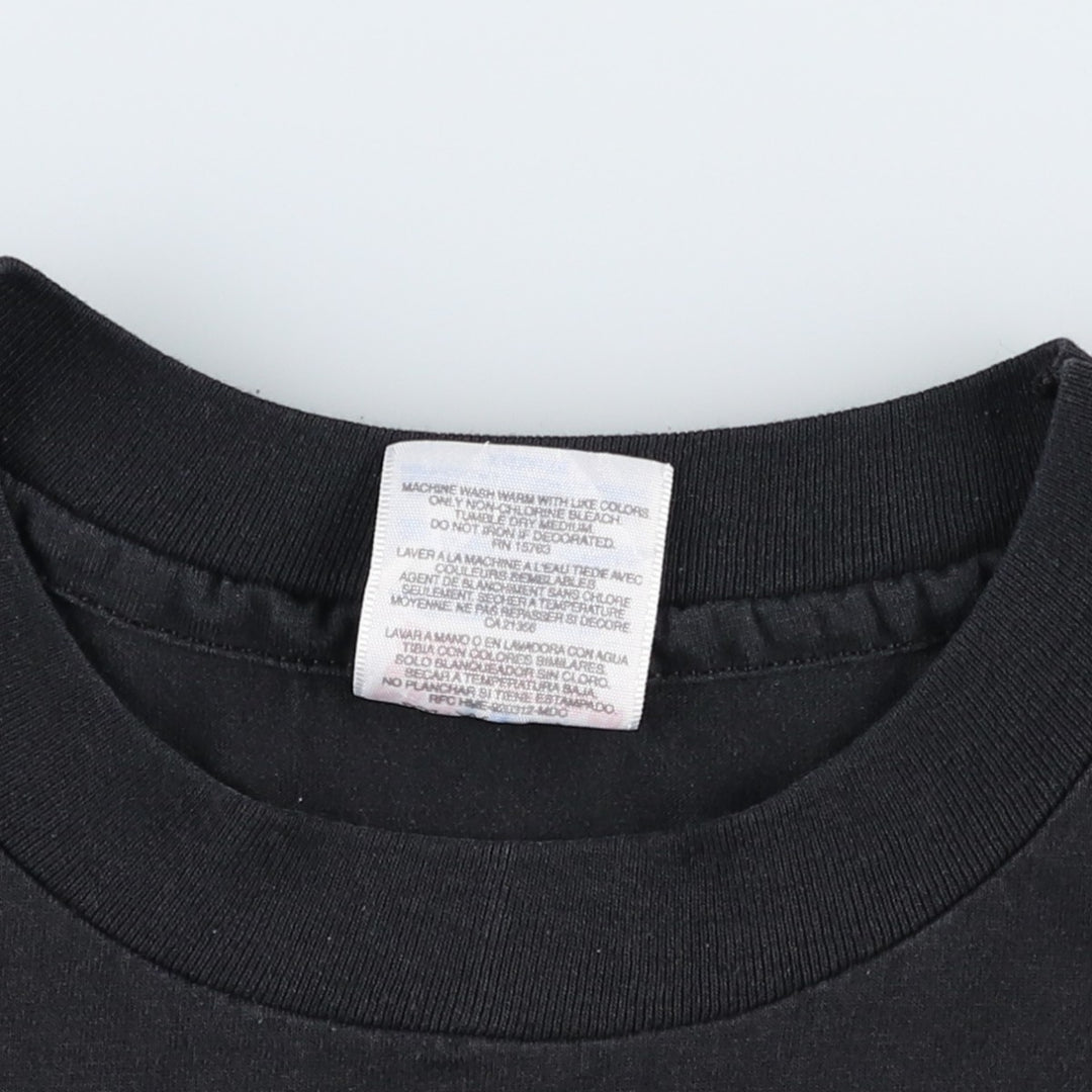 90'S Hanes HEAVYWEIGHT 50 cotton black type Vintage Second Hand