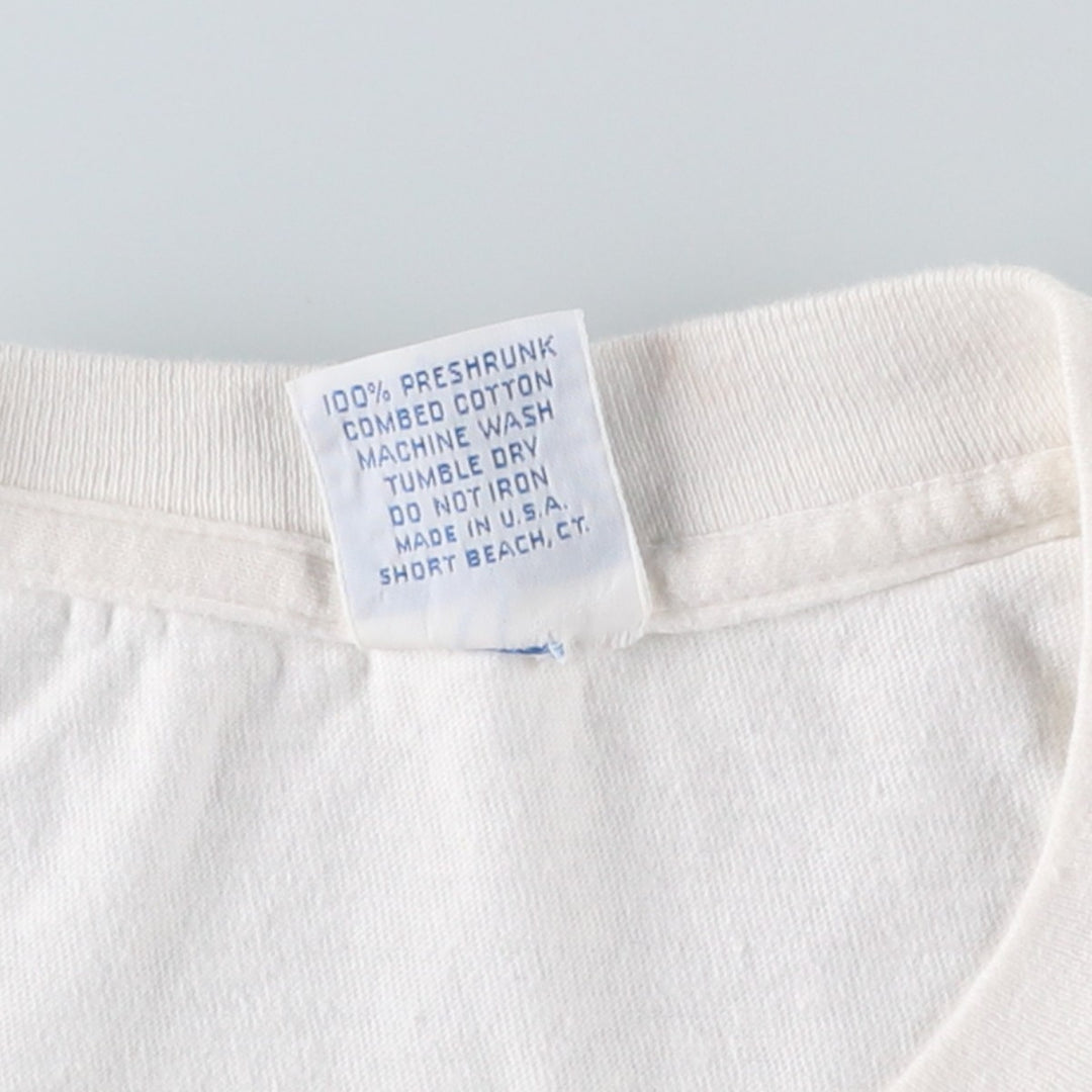 Resort Works BJ?RN BORG DESIGN GROUP Advertising T-Shirt, Made in USA, Men's Size L (equivalent) cotton white type Vintage Second Hand