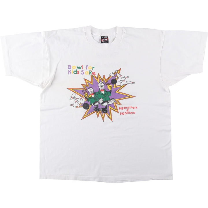 90'S Fruit of the Loom printed T-shirt, made in the USA, men's XL size, vintage cotton white type Vintage Second Hand