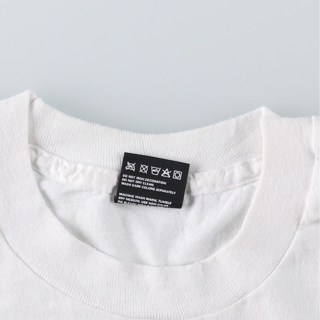 90'S Fruit of the Loom printed T-shirt, made in the USA, men's XL size, vintage cotton white type Vintage Second Hand