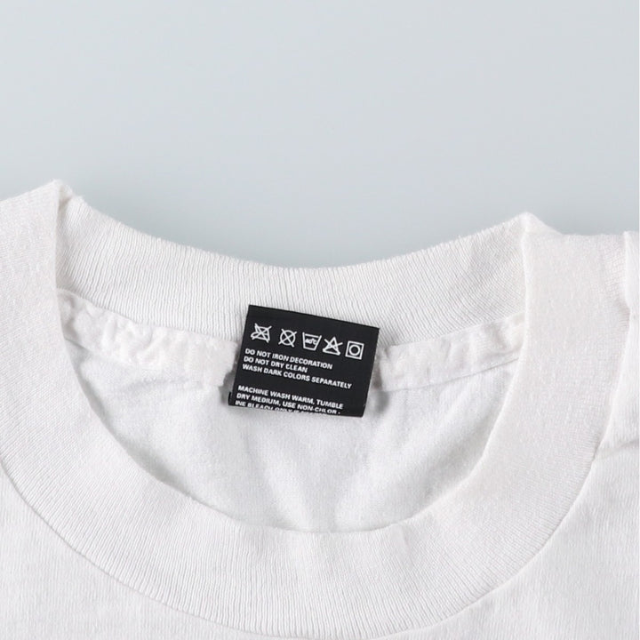 90'S Fruit of the Loom printed T-shirt, made in the USA, men's XL size, vintage cotton white type Vintage Second Hand
