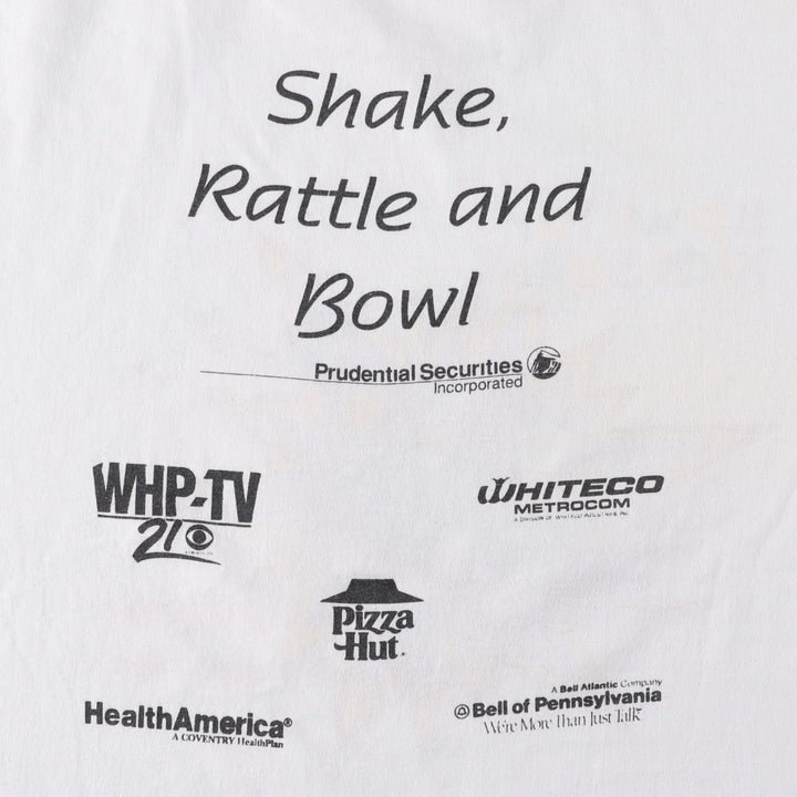 90'S Fruit of the Loom printed T-shirt, made in the USA, men's XL size, vintage cotton white type Vintage Second Hand