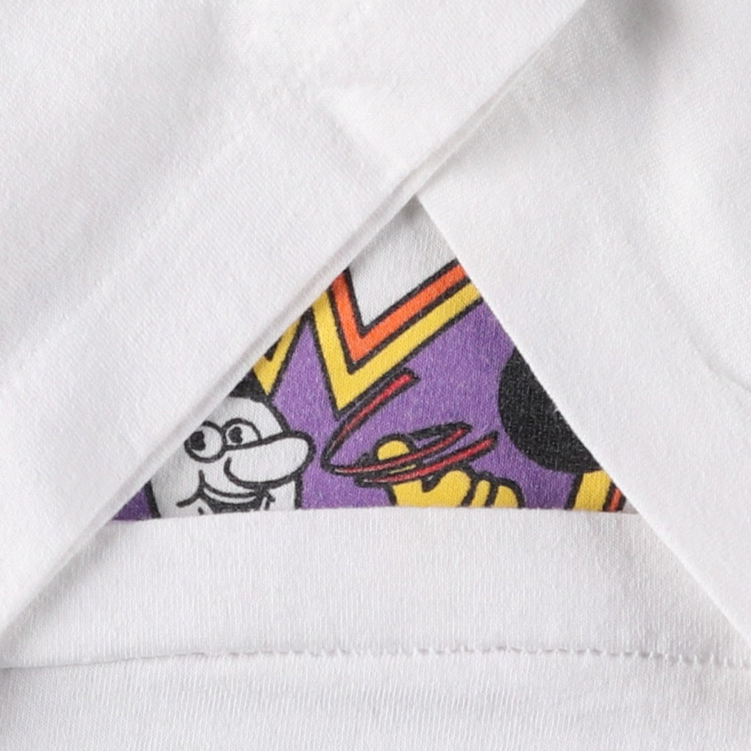 90'S Fruit of the Loom printed T-shirt, made in the USA, men's XL size, vintage cotton white type Vintage Second Hand