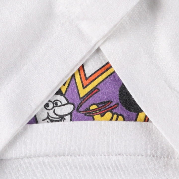 90'S Fruit of the Loom printed T-shirt, made in the USA, men's XL size, vintage cotton white type Vintage Second Hand