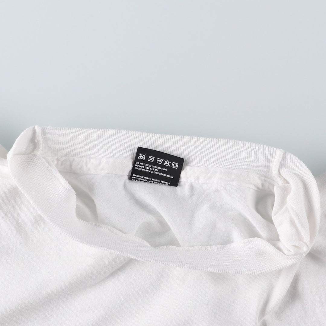 90'S Fruit of the Loom printed T-shirt, made in the USA, men's XL size, vintage cotton white type Vintage Second Hand