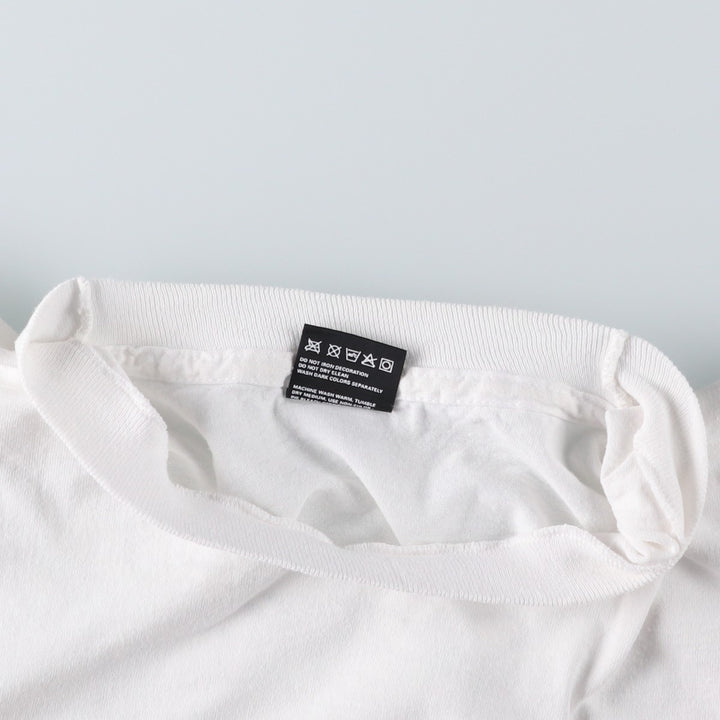 90'S Fruit of the Loom printed T-shirt, made in the USA, men's XL size, vintage cotton white type Vintage Second Hand