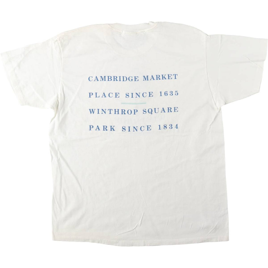 80'S Hanes THE PARK SHOP Print T-Shirt, Made in USA, Men's XL equivalent, Vintage cotton white type Vintage Second Hand